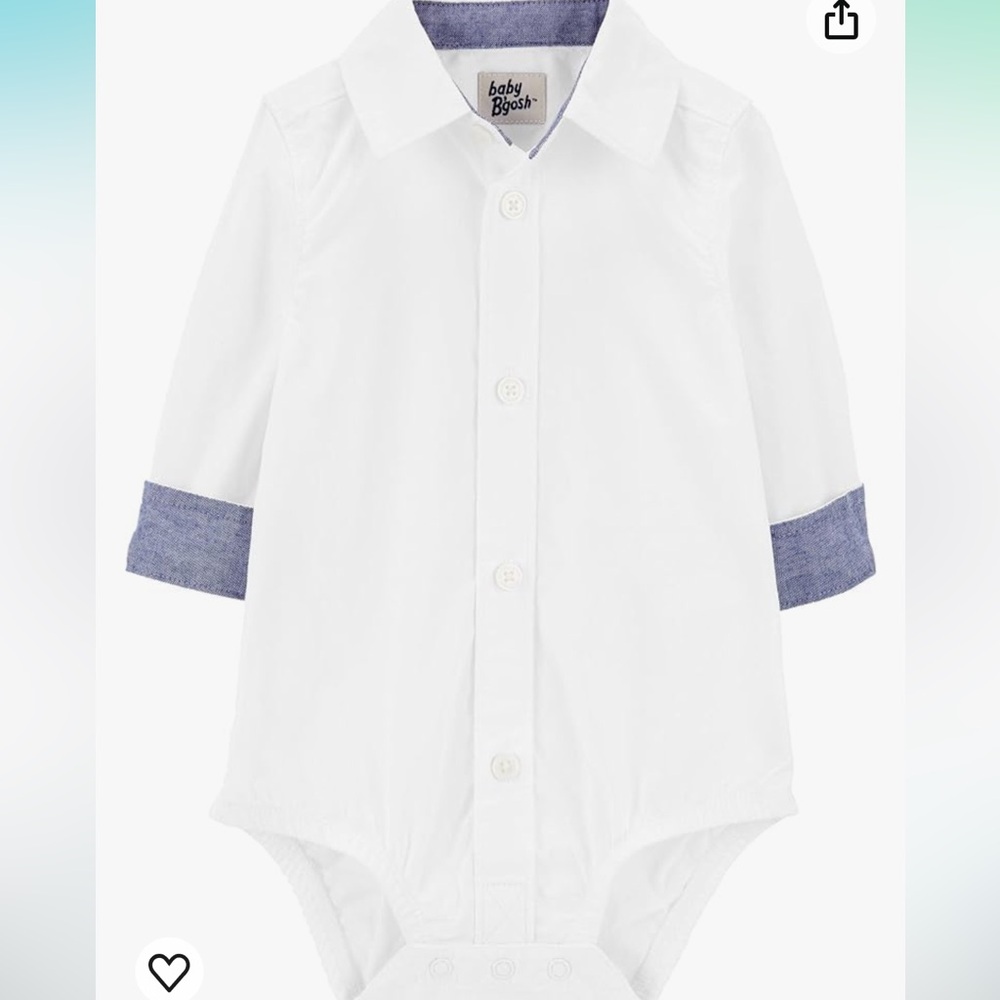 NWT Oshkosh Bgosh white onsie